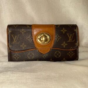Louis Vuitton Brown and Tan Monogram Wallet